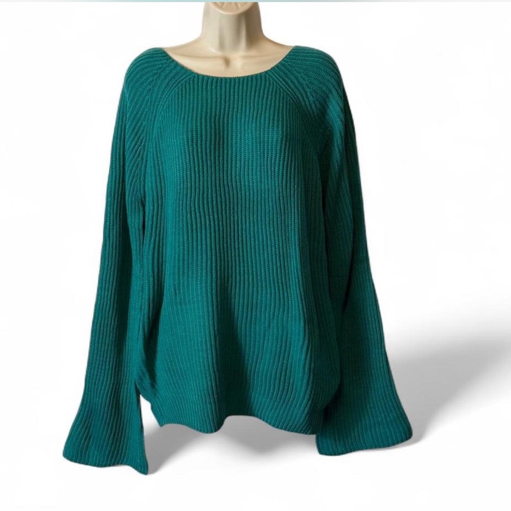 Hayden‎ LA Teal Open Back Sweater, Women’s Size L